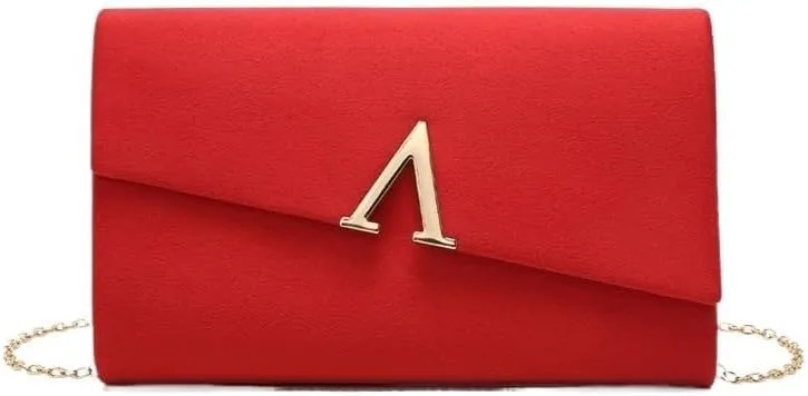 Velvet Simple Evening Bag Removable Chain Clutch Purses
