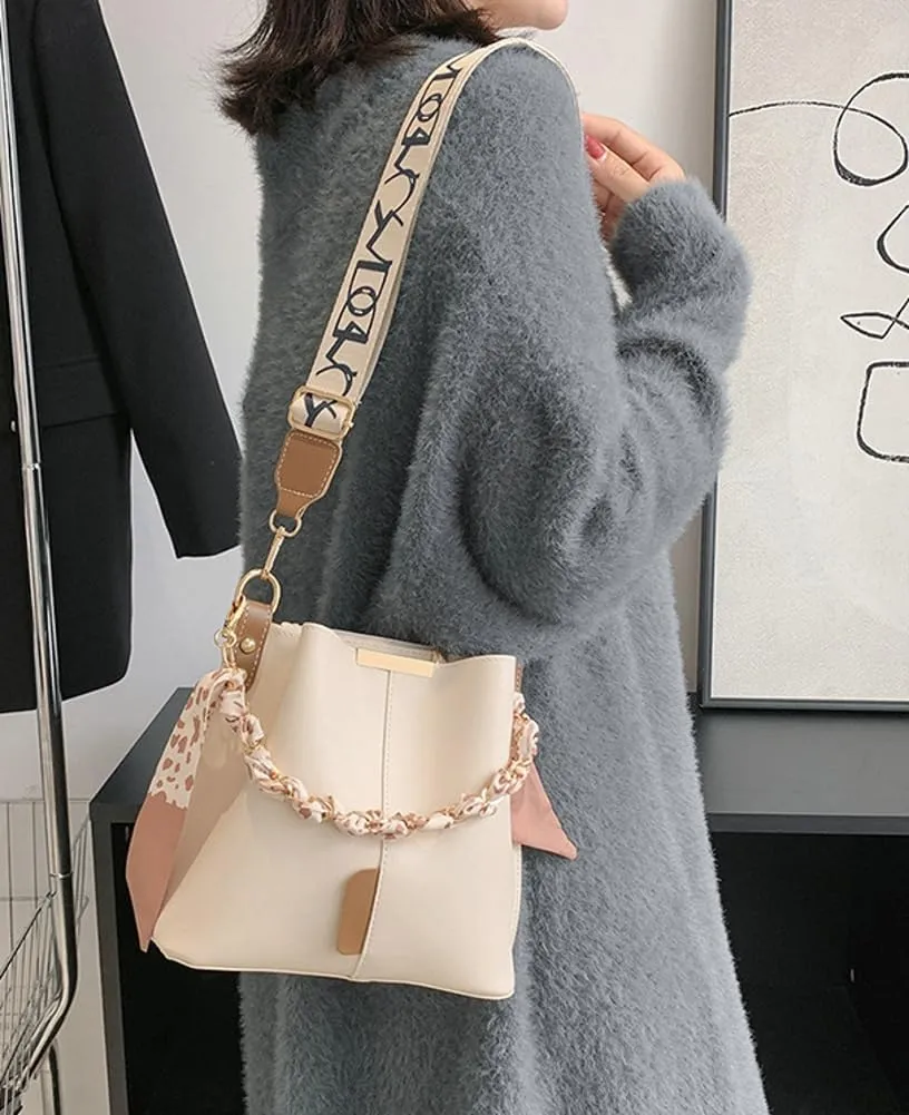 Ventilate Bucket Bags for Women Casual Cross Body Bags with Large Capacity Soft PU material Shoulder Bag for Daily