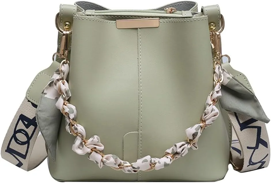 Ventilate Bucket Bags for Women Casual Cross Body Bags with Large Capacity Soft PU material Shoulder Bag for Daily