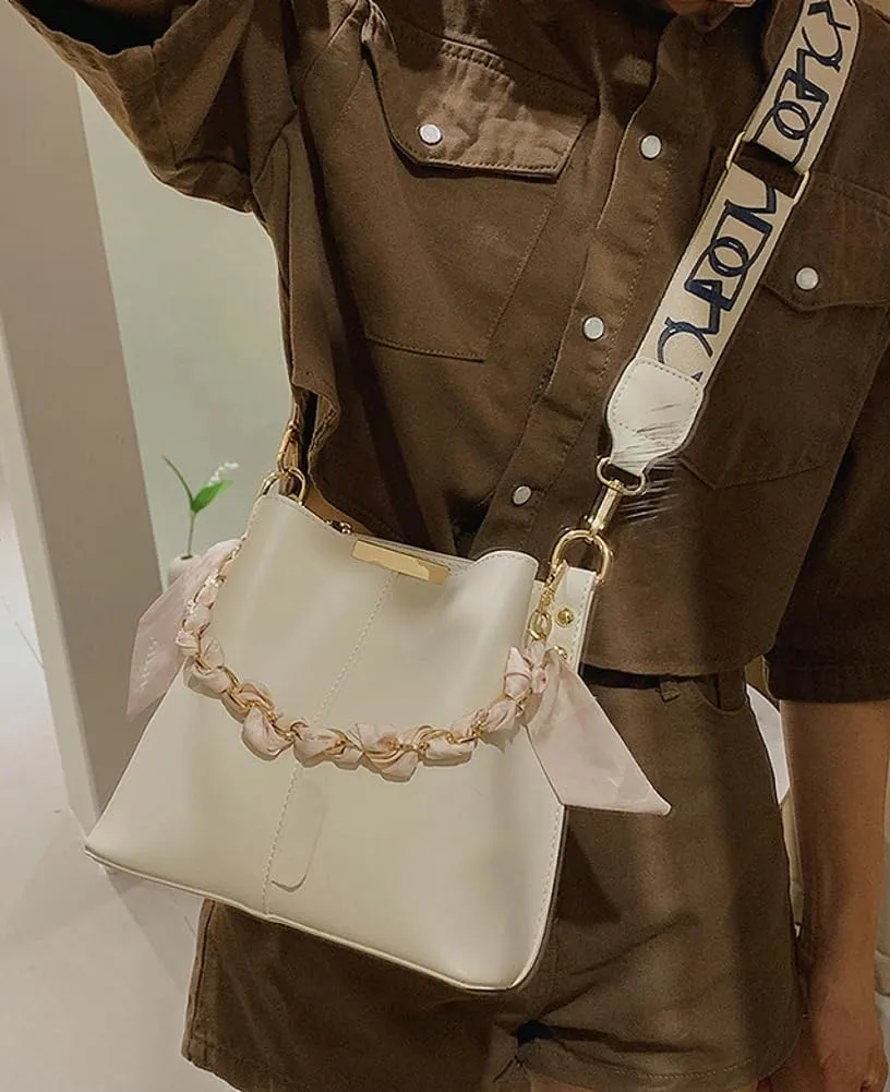Ventilate Bucket Bags for Women Casual Cross Body Bags with Large Capacity Soft PU material Shoulder Bag for Daily