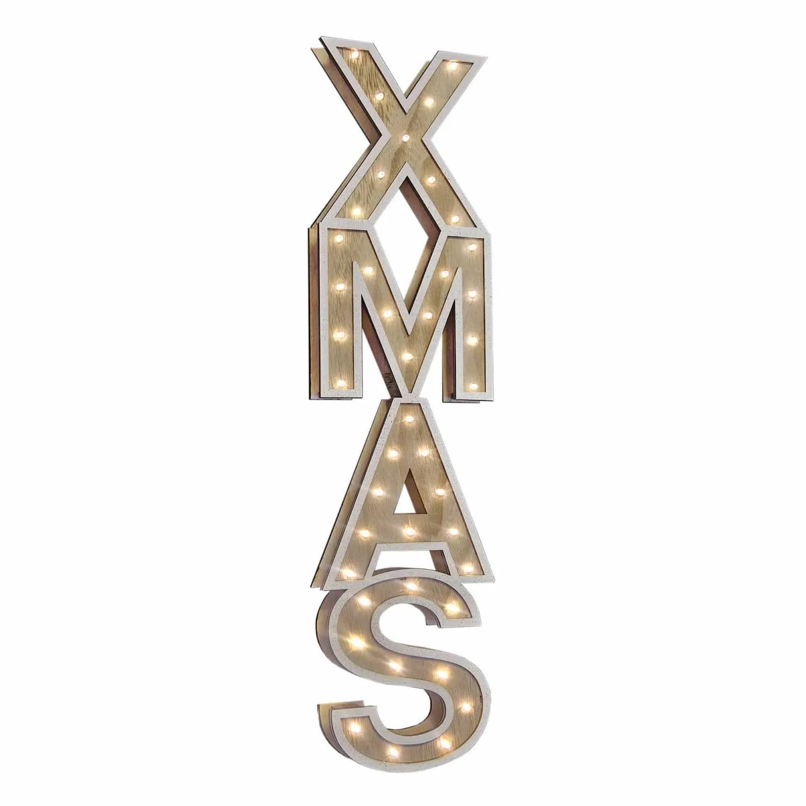 Vertical Light Up Christmas Decoration Ornament Joy or Xmas