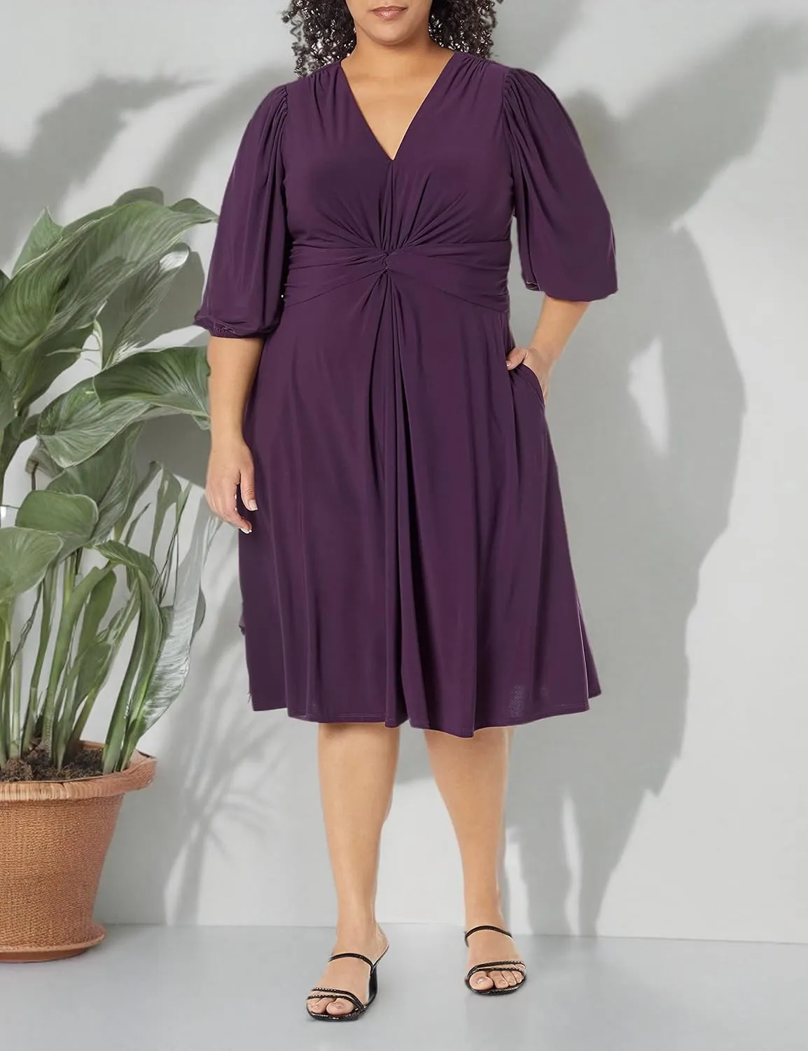 Vince Camuto Women's Midi Soft Stretch Dress