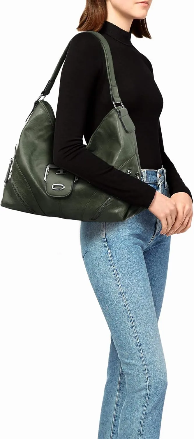 VONMAY Purses Handbags for Women Hobo Bags Large Satchel Tote Bags Ladies Shoulder Bag Buckle Design Purse