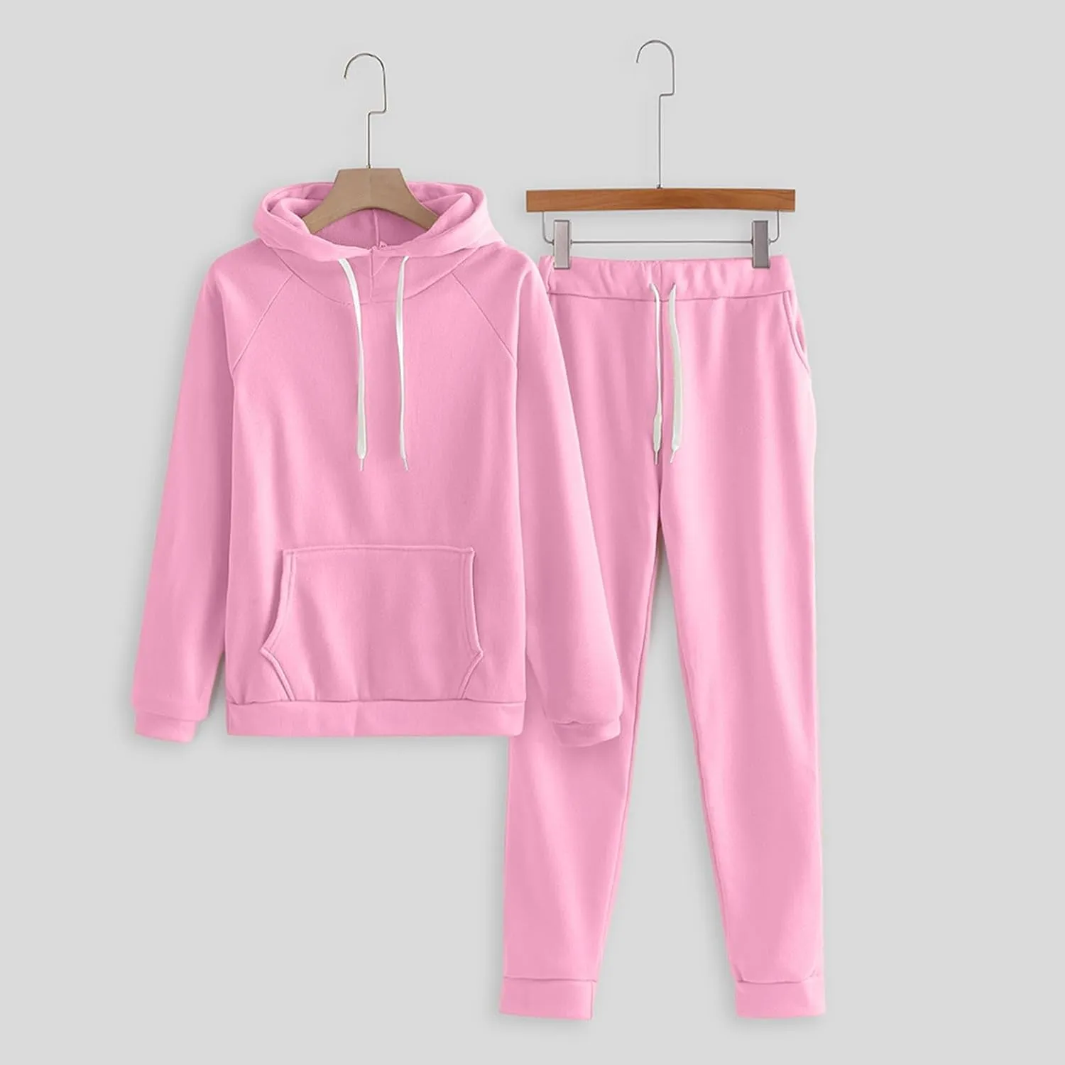 Women 2 Piece Outfits Long Sleeve Crewneck Althteic Outfits Pullover Tops Wide Leg Pants Sets