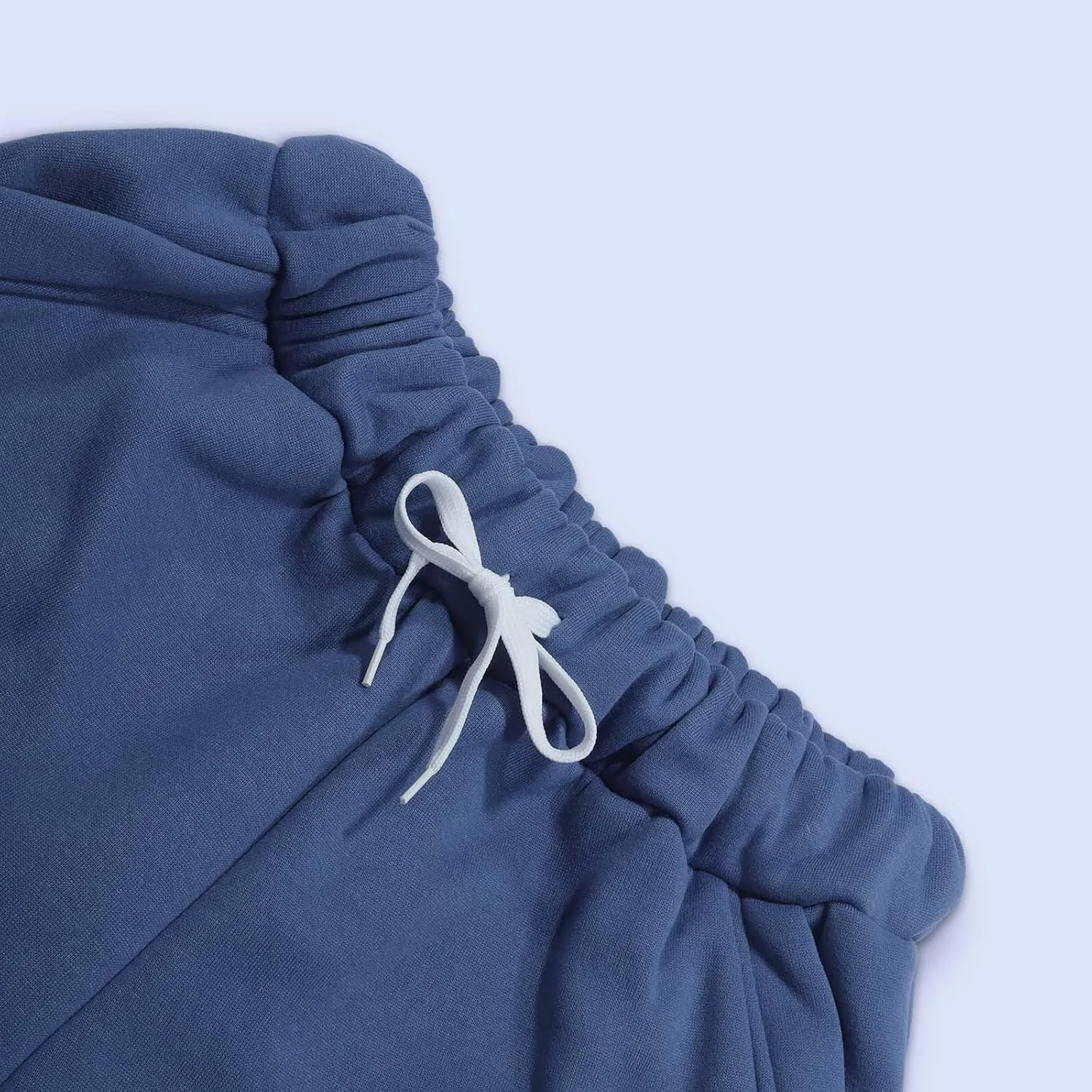 Women 2 Piece Outfits Long Sleeve V Neck Solid Color Sweatsuit Sweatshirt Baggy Fall Fashion Sweatpants Sets