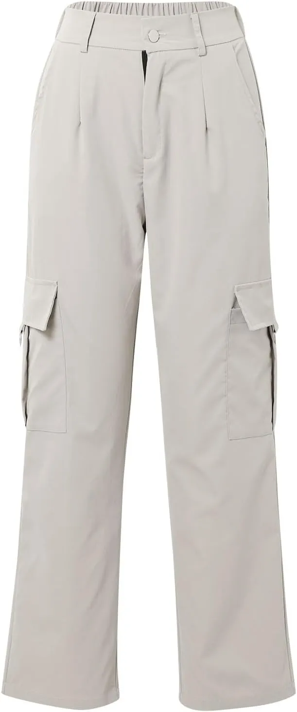 Women Cargo Pants High Waist Wide Leg Casual Baggy Work Pant Palazzo Lounge Tousers Going Out Outfits with Pockets