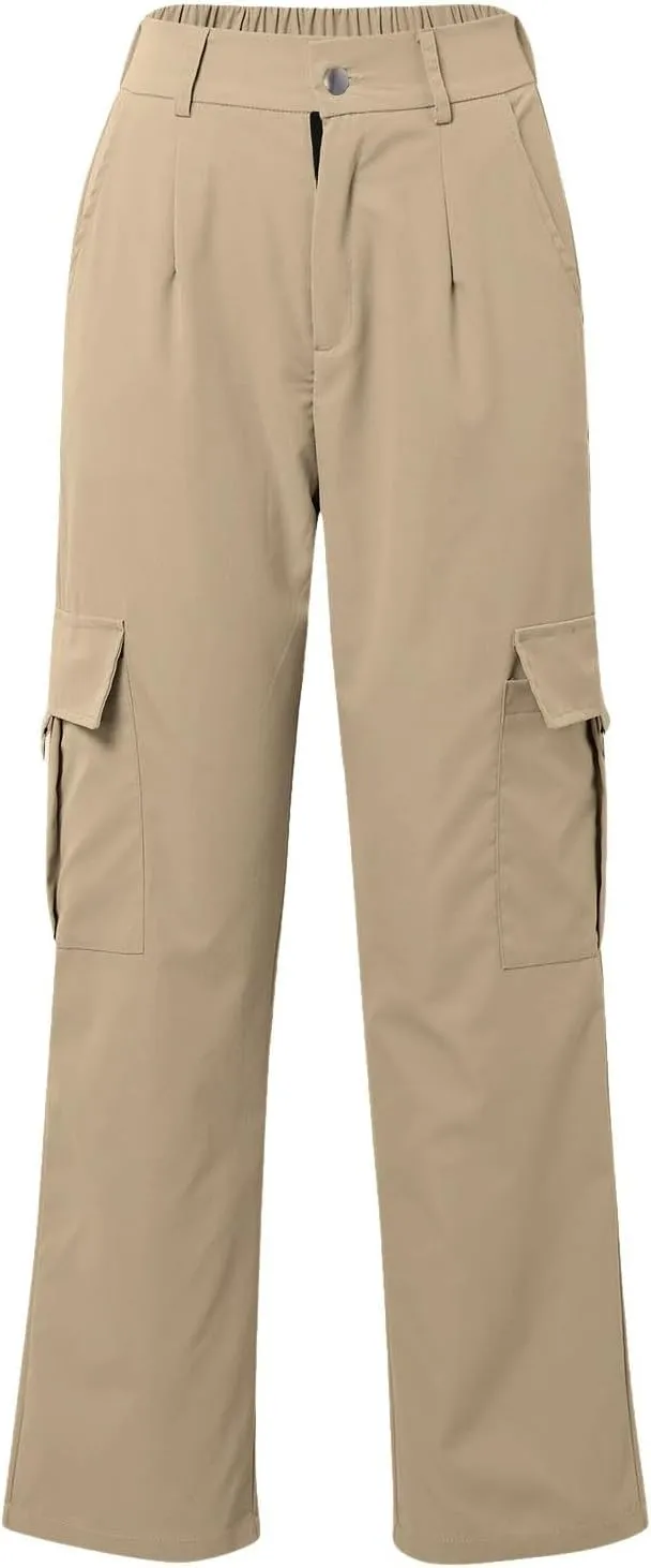 Women Cargo Pants High Waist Wide Leg Casual Baggy Work Pant Palazzo Lounge Tousers Going Out Outfits with Pockets