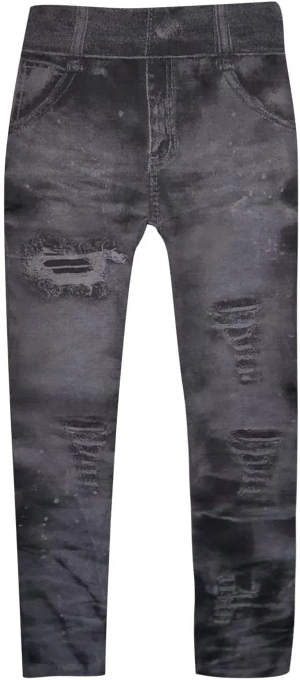 Women Denim Print Leggings Fake Jeans Seamless Full Length Tights High Waist Jeggings Workout Sport Yoga Pants