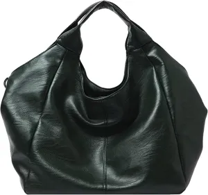 Women Hobo Handbags Large Capacity Handbags Soft Leather Shoulder Bag Soft Vegan Leather Shoulder Bag