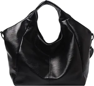 Women Hobo Handbags Large Capacity Handbags Soft Leather Shoulder Bag Soft Vegan Leather Shoulder Bag