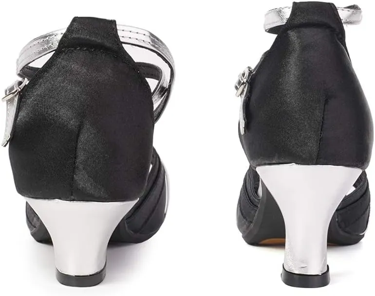 Women Latin Dance Shoes Ballroom Dance Shoes with Open Toe, Model DY-08