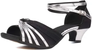 Women Latin Dance Shoes Ballroom Dance Shoes with Open Toe, Model DY-08