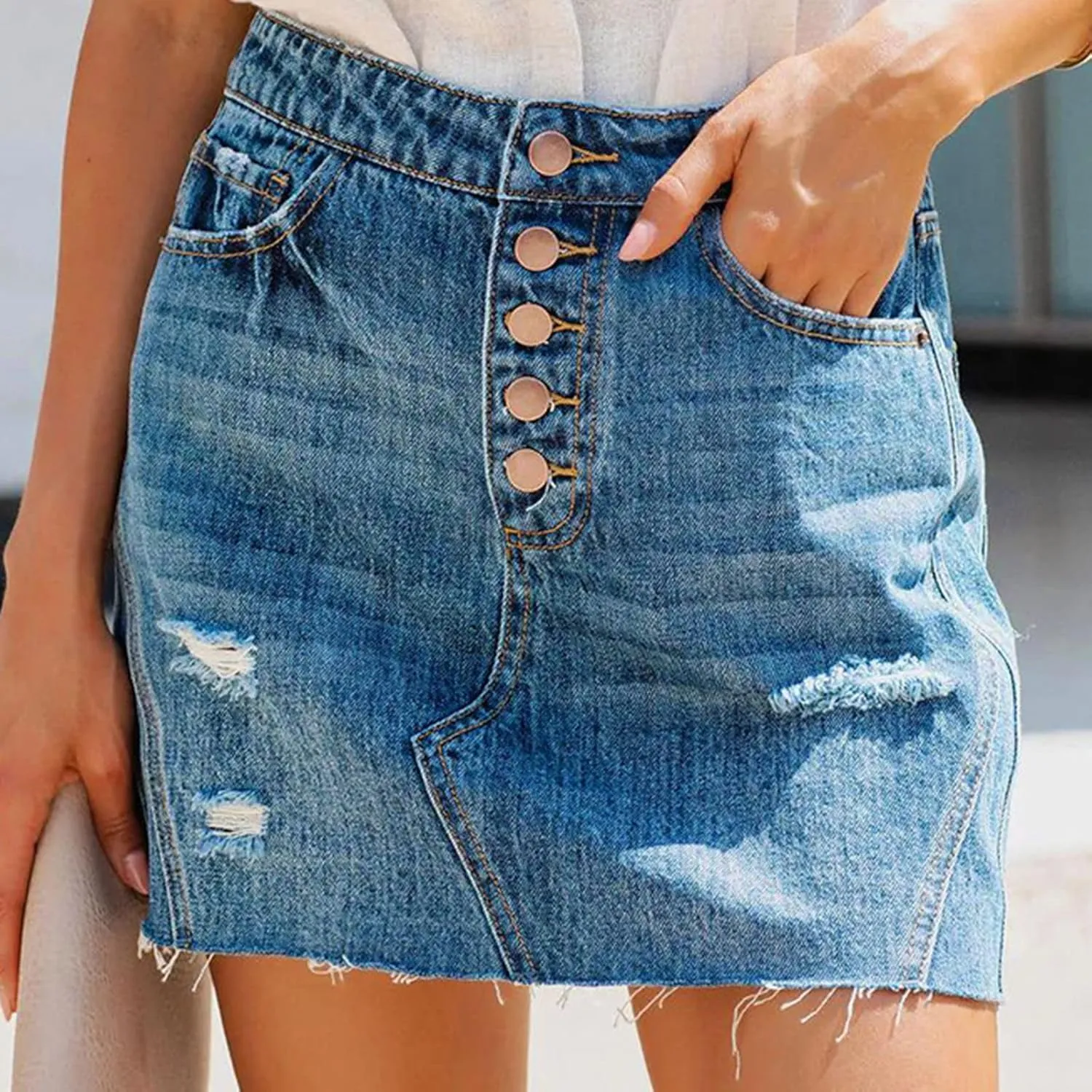 Women Skirts Denim Skirts for Women Midi Sexy Ruched Cowgirl Slit Plain Skirts 2025 Fashion Y2K