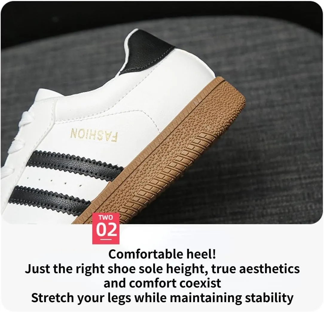 Women's Casual Lace-up Stylish Tennis Jogging Shoes Color Blocking Korean Style Platform Sneakers Trainers