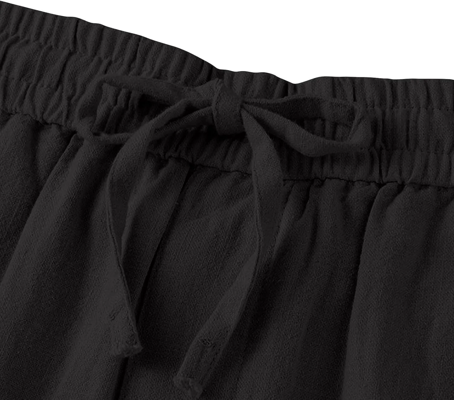 Womens Elastic High Waisted Work Pants Cotton Straight Leg Drawstring Trousers Summer Casual Athletic Yoga Pant