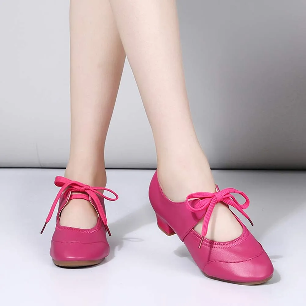 Women's Latin Dance Shoes Ballroom Dance Practice Performance Shoes Model 215