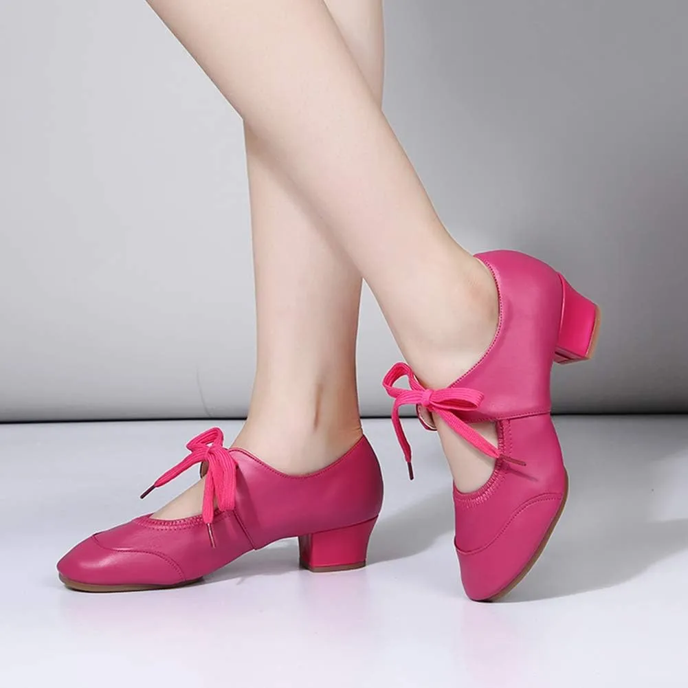 Women's Latin Dance Shoes Ballroom Dance Practice Performance Shoes Model 215