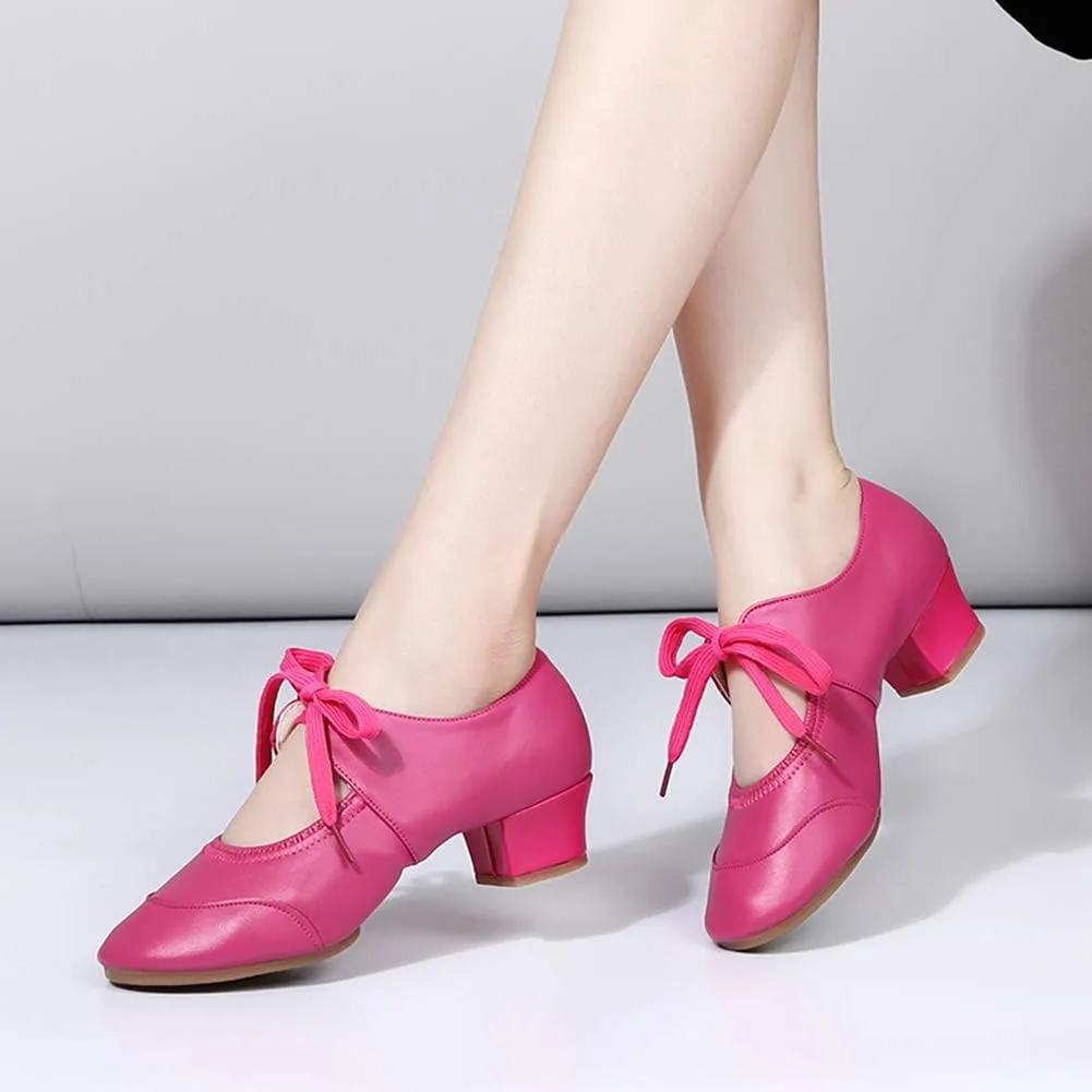 Women's Latin Dance Shoes Ballroom Dance Practice Performance Shoes Model 215
