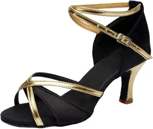 Womens Latin Dance Shoes Sparkle Comfortable Closed Toe Ballroom Salsa Tango Practice Performence Party Dancing Shoes