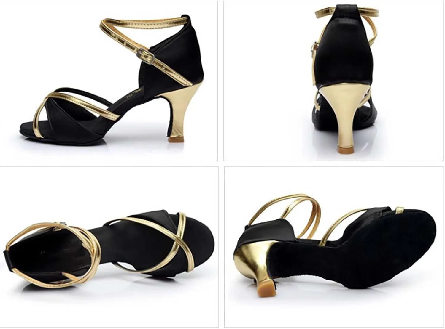 Womens Latin Dance Shoes Sparkle Comfortable Closed Toe Ballroom Salsa Tango Practice Performence Party Dancing Shoes