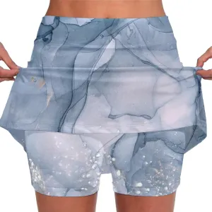 Womens Mini Tennis Skirts High Waisted with Built in Shorts Athletic Skorts Tie-Dye Printed Gym Yoga Golf Short Culottes 2024