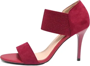 Women's Open Toe High Heels 3.5IN Stiletto Heeled Sandals Sexy Elastic Band Ankle Booty Heeled Sandal Shoes for Daily,Work,Evening Party