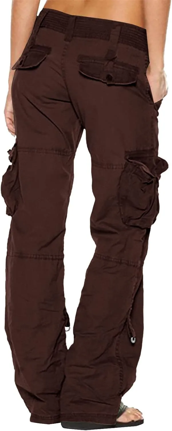 Women's Parachute Cargo Pants Y2K Trendy Teen Girls Baggy Wide Leg Hiking Pant Stretch Waist Casual Outdoor Trousers