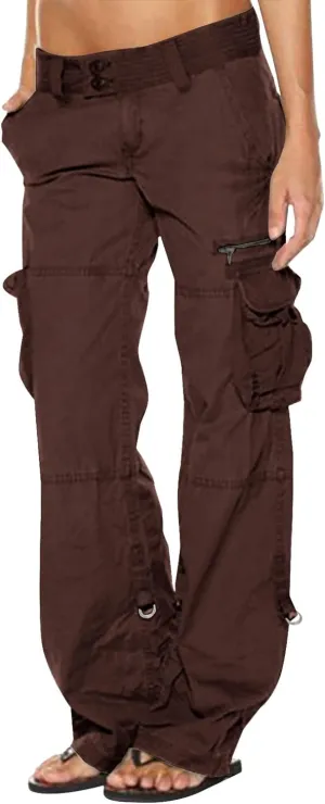 Women's Parachute Cargo Pants Y2K Trendy Teen Girls Baggy Wide Leg Hiking Pant Stretch Waist Casual Outdoor Trousers