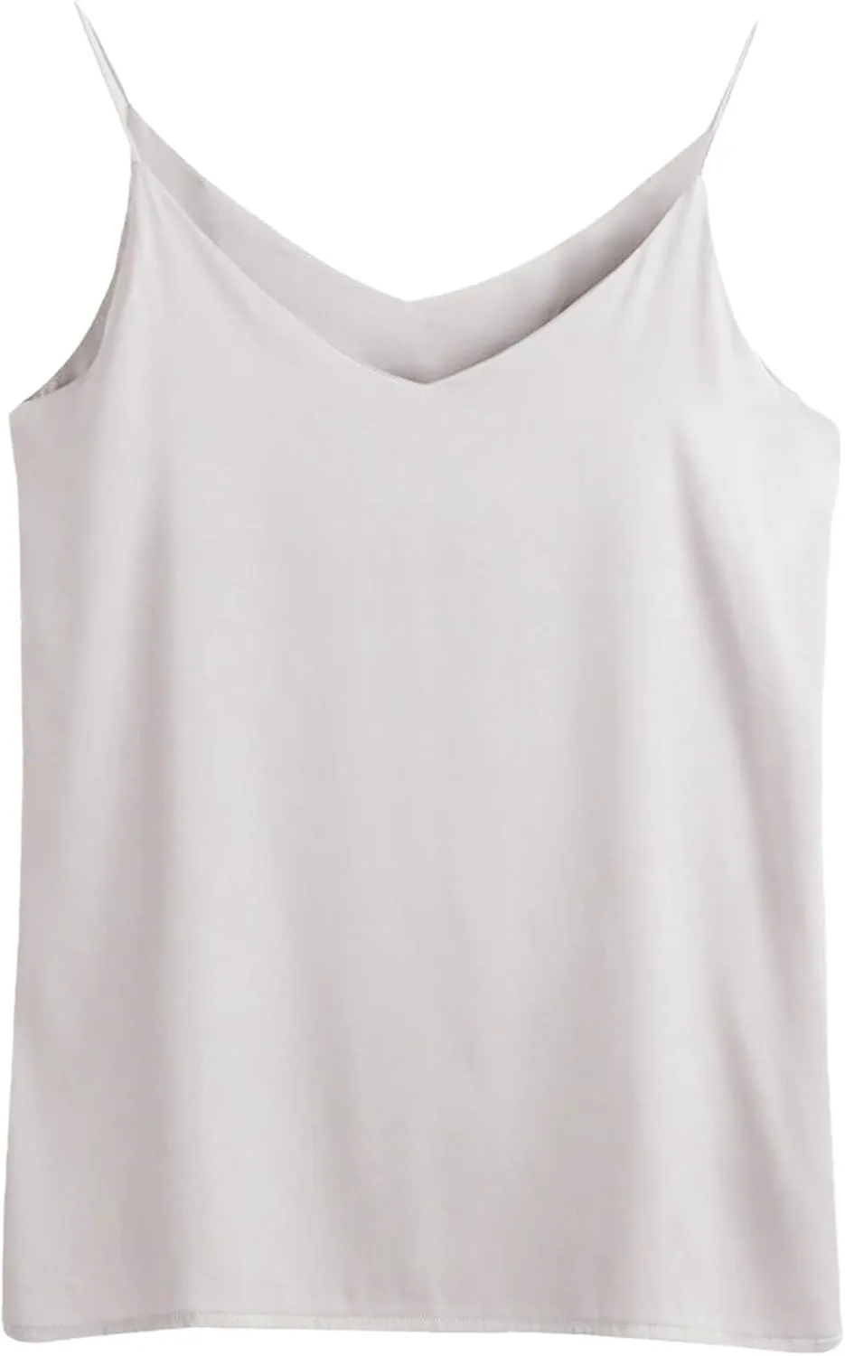 Womens Silk Satin Tank Tops V Neck Camisole Spaghetti Strap Y2k Dressy Shirts Summer Casual Going Out Basic Blouse