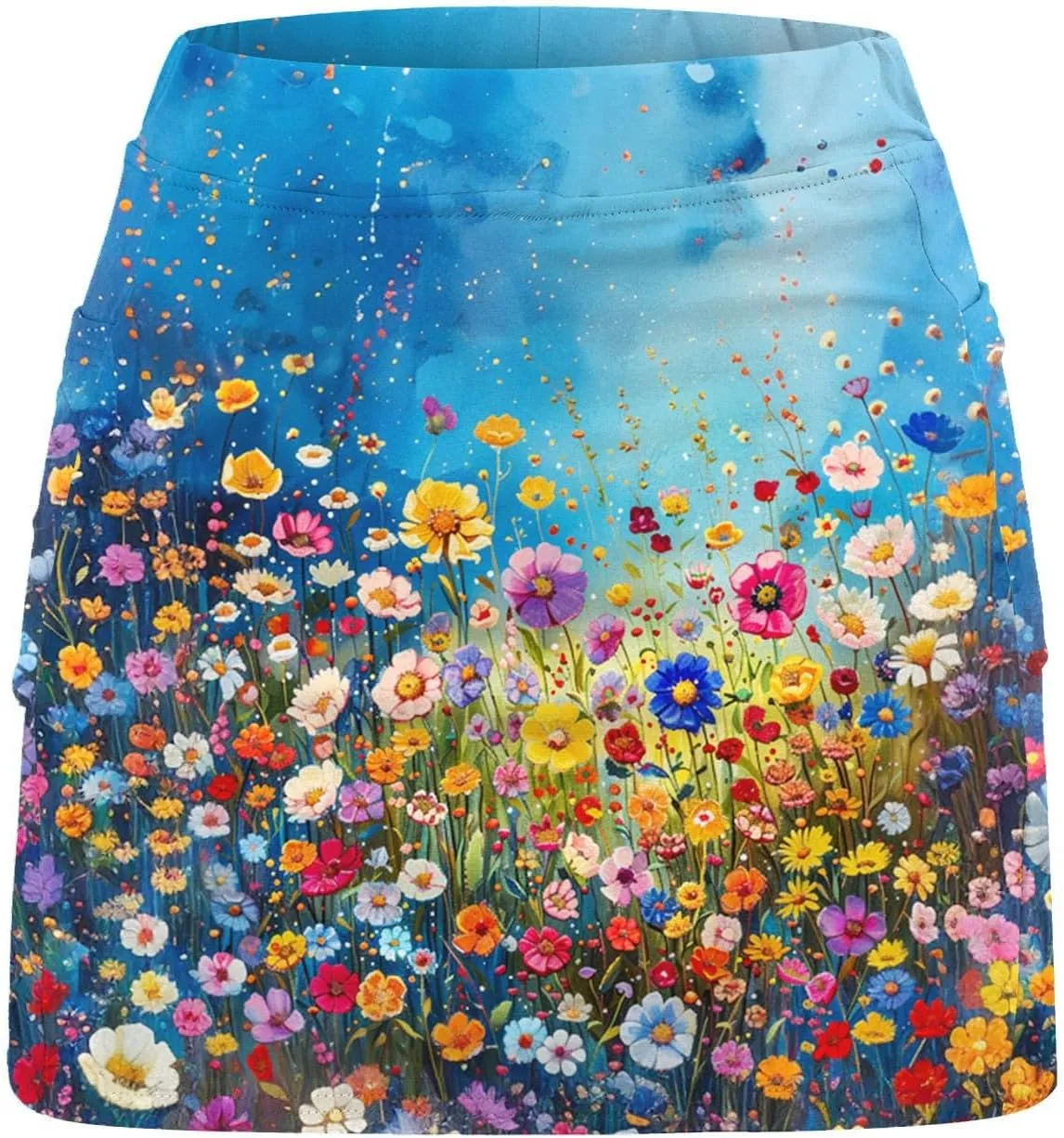 Women's Sports Skorts Floral Print Running Exercise Yoga Mini Skirt Workout Gym Athletic 2 in 1 Tennis Shorts Activewear 2024