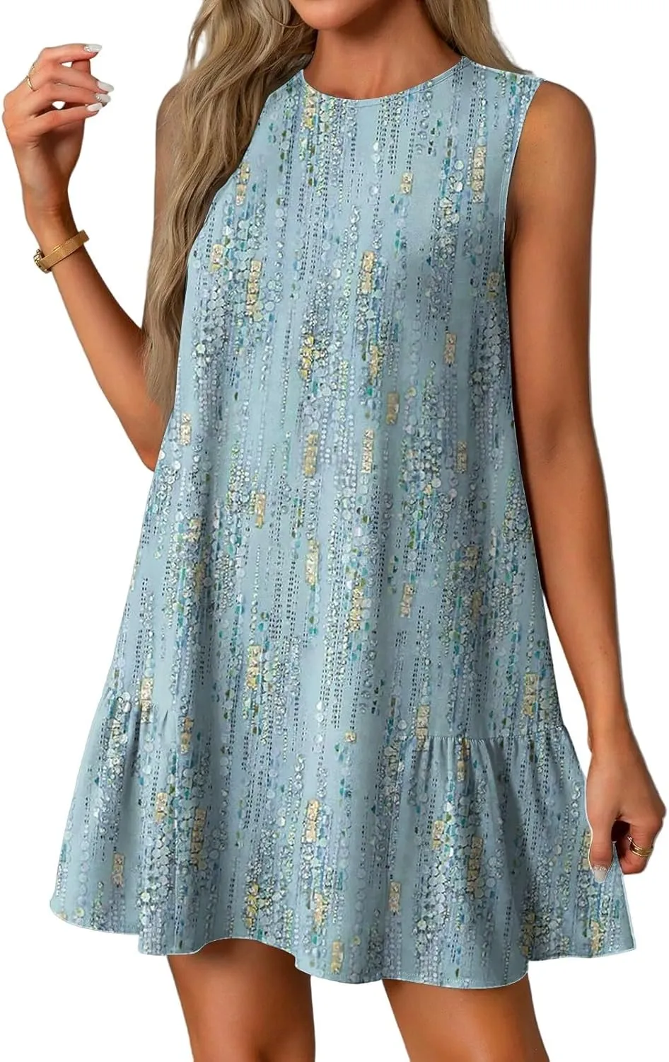 Womens Summer Dresses Casual Cap Sleeve Spring Ruffle Mini Sporty Sweatshirt Trendy Tshirt Dress
