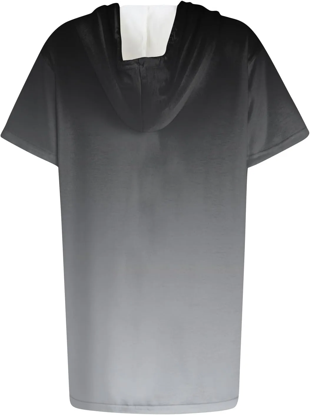 Womens Tunics to Wear with Leggings Oversized Outdoor Sports Hoodies Summer Short Sleeve Hooded Tshirts with Pockets