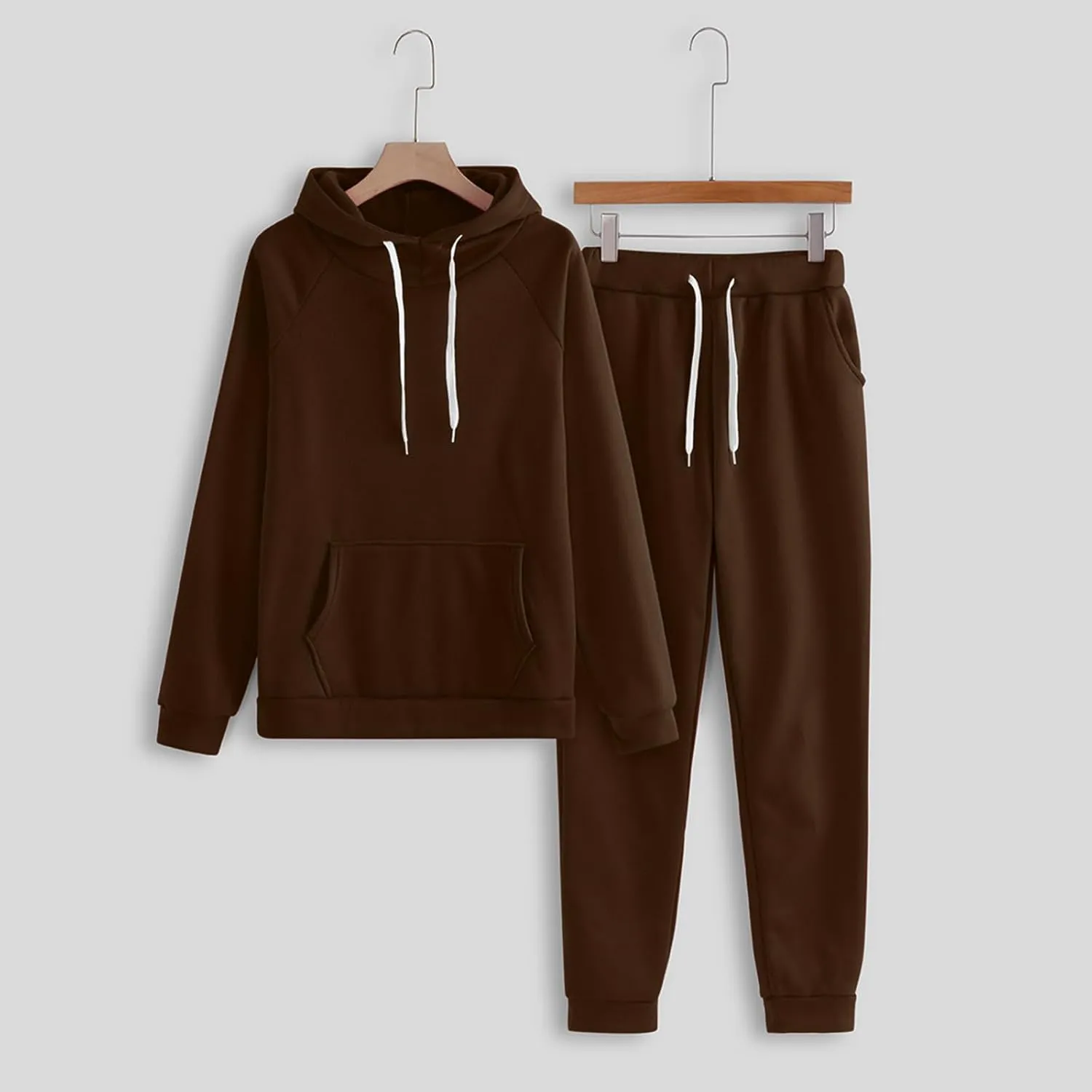 Womens Two Piece Outfits Long Sleeve Crewneck Trendy Sweatsuit Sweatshirt Wide Leg Sweatpant Tracksuit Outfits