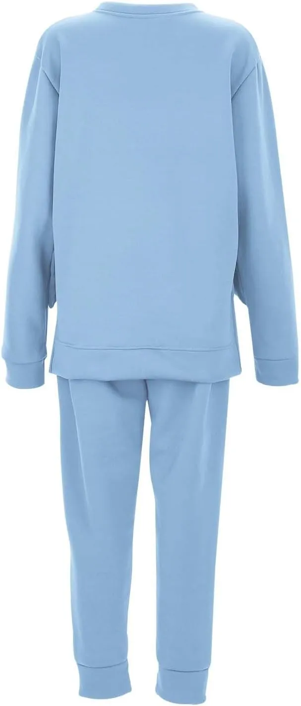 Women's Two Piece Tracksuit Fall Long Sleeve V Neck Althteic Outfit Hoodie Sweatshirt Long Pants Outfits