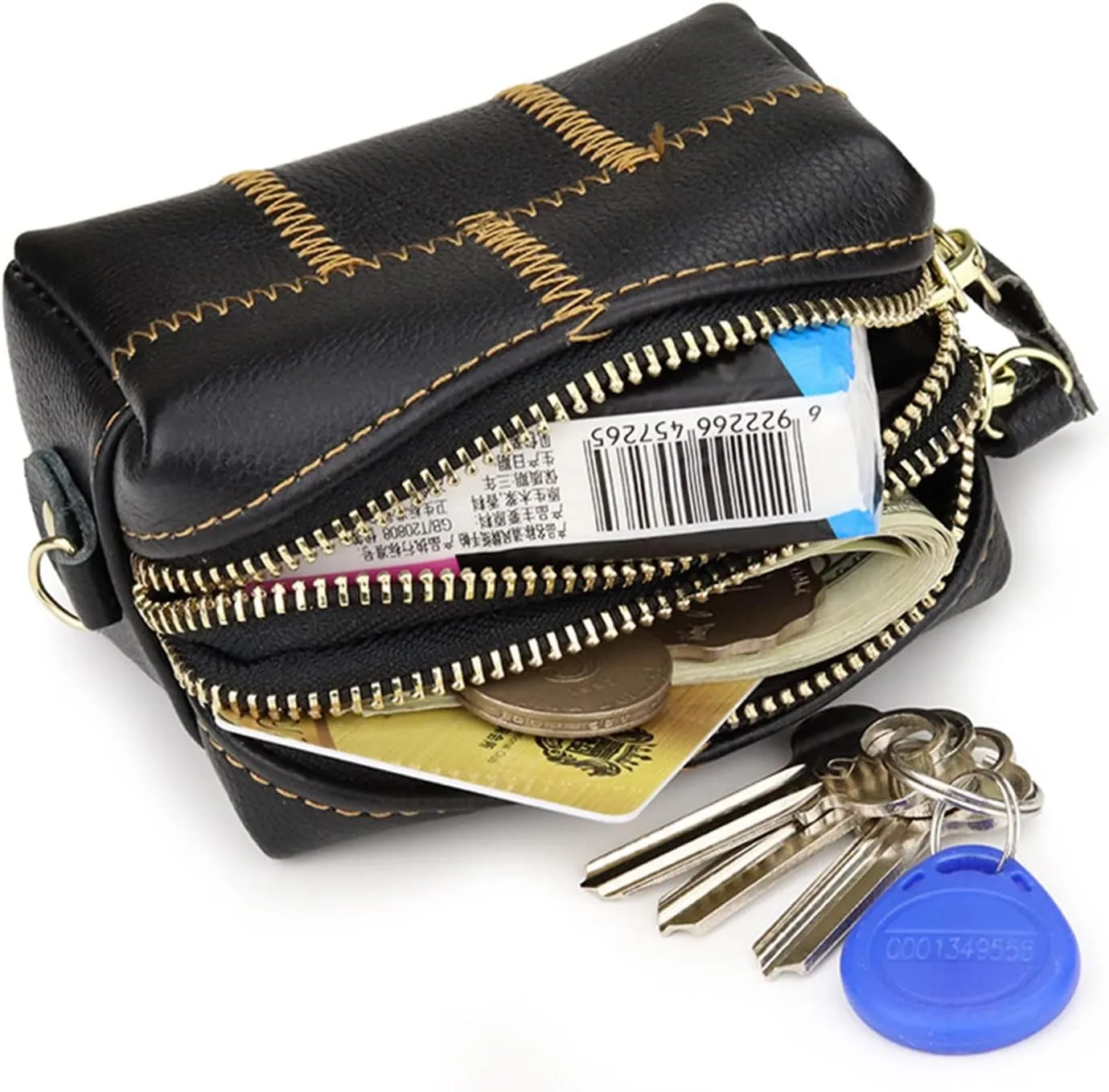 Women's Wristlet Clutch Women Double Zip Handbag Coin Purse Bag for Shopping, Holiday