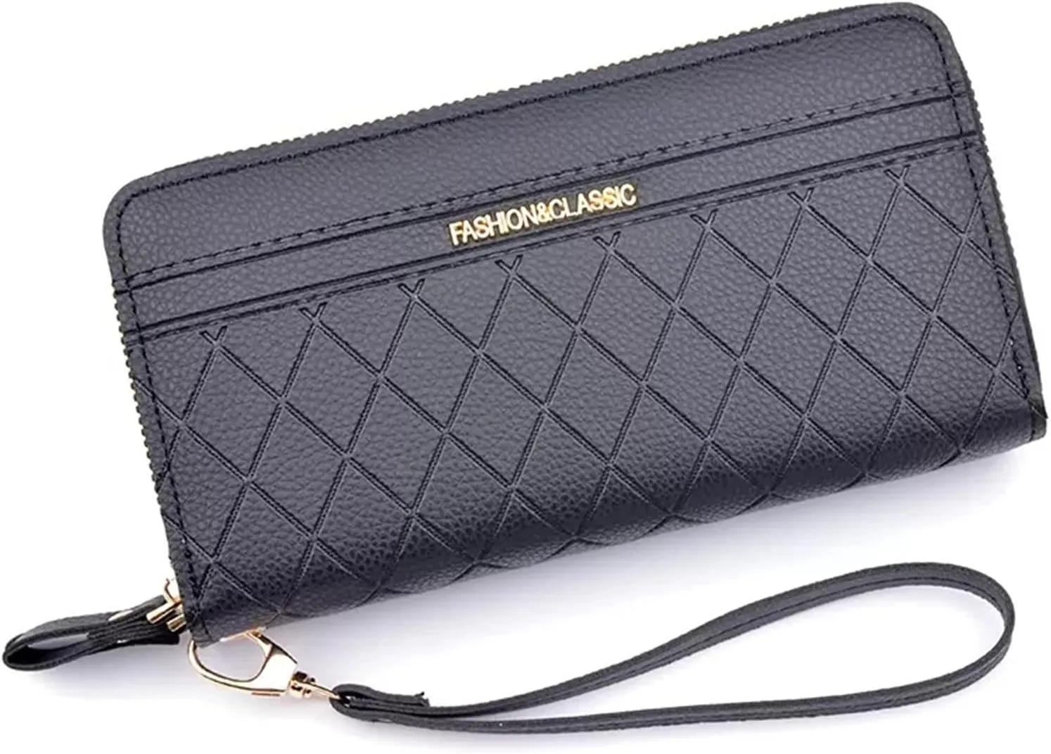 Women's Wristlet Clutch Women's Clutch Purse Double Zip Clutch Bag for Shopping, Holiday