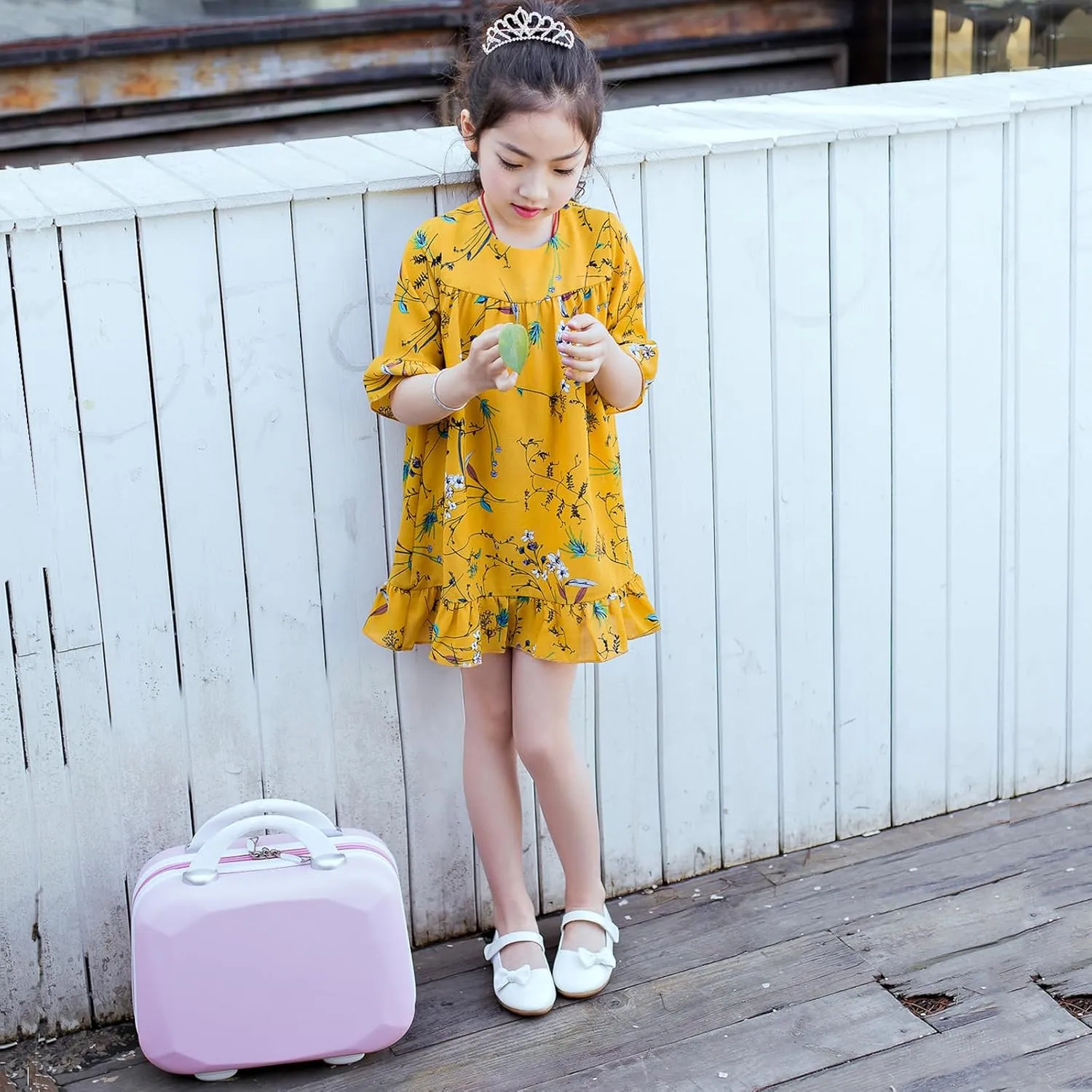 WUIWUIYU Flower Girls Princess Casual Mary Janes Ballet Flats Cute Bowknot Back to School Uniform Wedding Dress Shoes