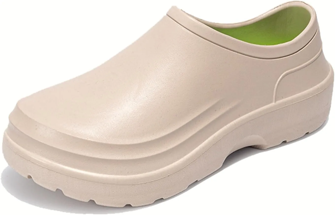 Wygwlg Men's Non Slip Chef Shoes, Men's Professional Breathable Waterproof Oil Resistant Wide Chef Service Work Shoes, Thick-Soled Operating Room Sneakers, for Kitchen, Chef, Garden, Nurse