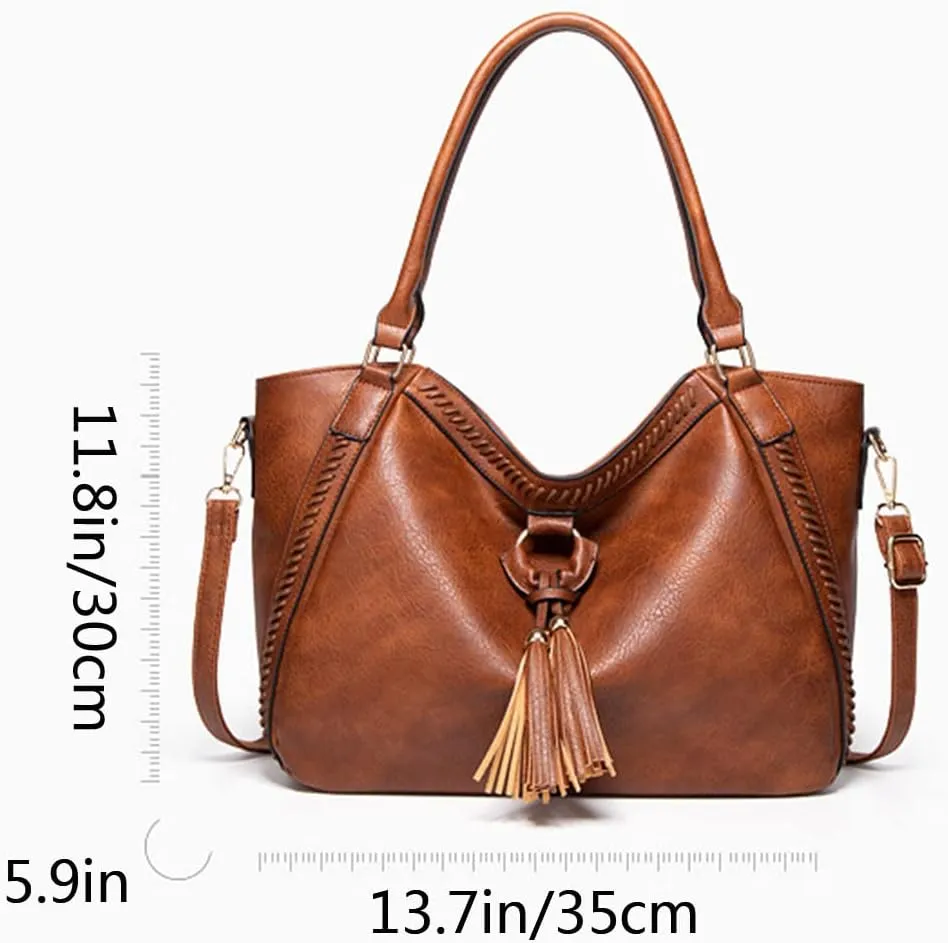 YAQUNICER Hobo Tote Bag Purses and Handbags for Women Top Handle Satchel Soft PU Leather Shoulder Bag