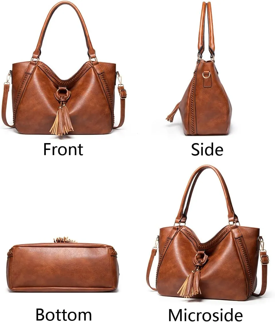 YAQUNICER Hobo Tote Bag Purses and Handbags for Women Top Handle Satchel Soft PU Leather Shoulder Bag