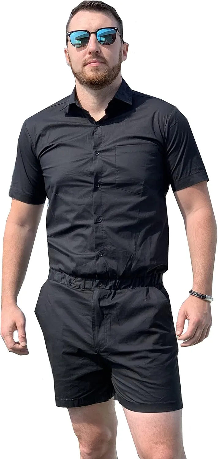 Zesties Male Rompers - Original Romper Jumpsuits for Men - Tropical Male Onesie Shorts - Men's Jumper Rompers