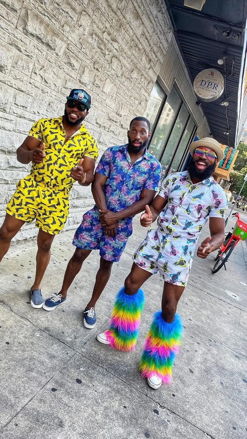 Zesties Male Rompers - Original Romper Jumpsuits for Men - Tropical Male Onesie Shorts - Men's Jumper Rompers