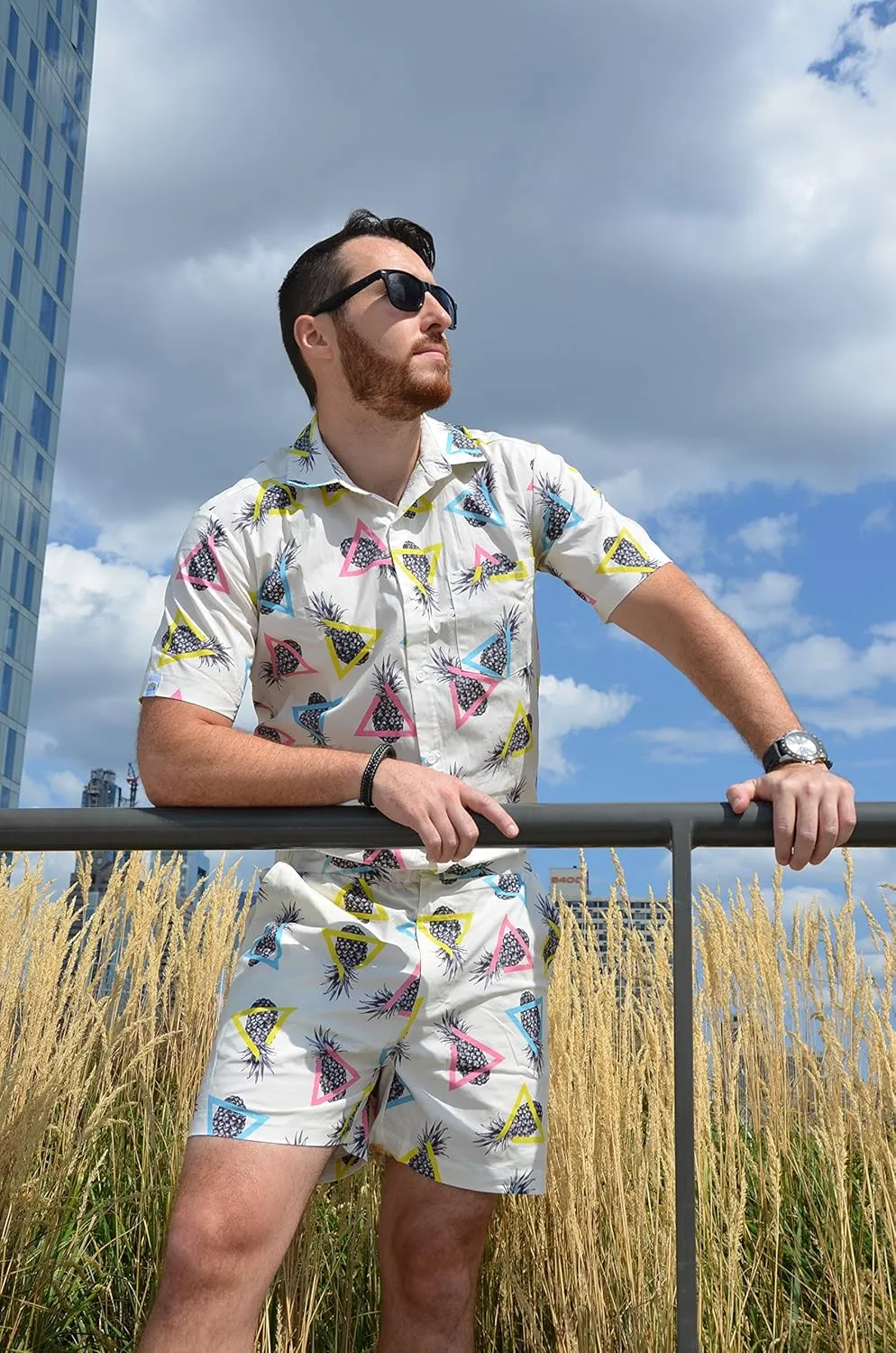Zesties Male Rompers - Original Romper Jumpsuits for Men - Tropical Male Onesie Shorts - Men's Jumper Rompers